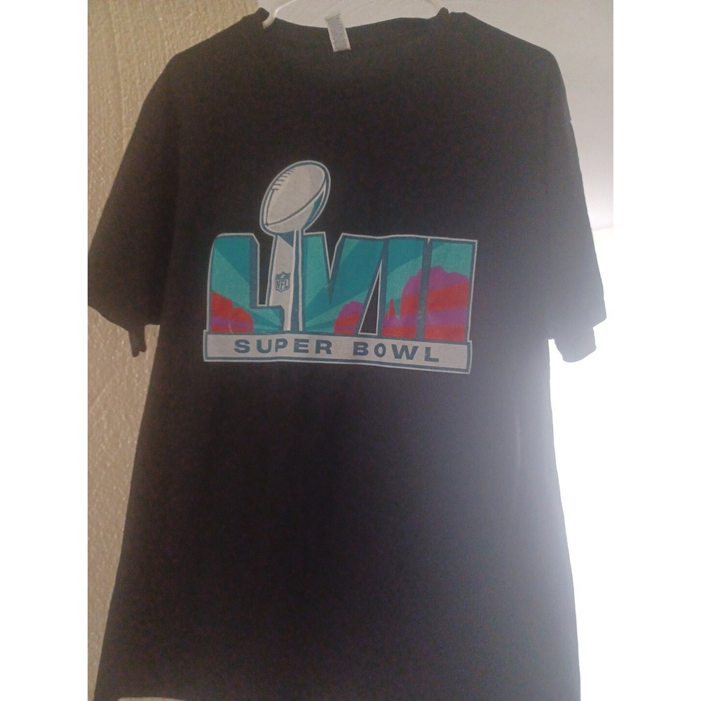 NFL Super Bowl LVII 57 Arizona AZ Mens L Black Short Sleeve Pepsi Frito Rare
